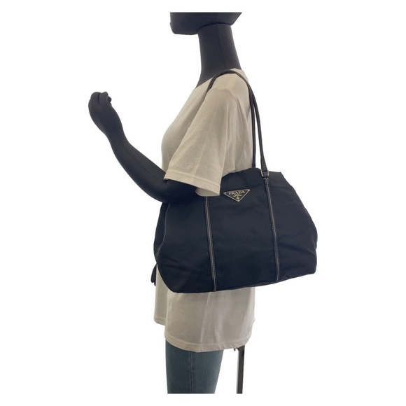Prada Prada Nylon Leather Tessuto Logo Tote Bag Canvas Tote Bag - Picture 7 of 10
